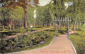 Fargo North Dakota~Scene in Island Park~Pergola on Path~Lady Walking~1913 Pc