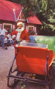 Santa At home Santa's Village Christmas Bracebridge ON Ontario Postcard D7