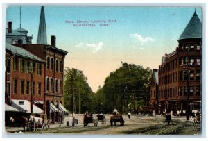 c1905's Main Street Looking East Carriages View Southbridge MA Unposted Postcard