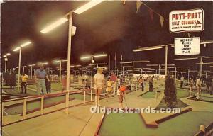 Old Vintage Miniature Golf Postcard Post Card Manhattan Putt Putt Manhatta, K...