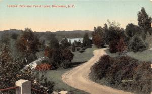 Rochester New York~Seneca Park & Trout Lake~Dirt Road~Steps Down~1908 PC