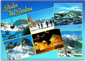 VINTAGE POSTCARD CONTINENTAL SIZE VAL GARDENA AND GRODEN DOLOMITES NE ITALY (B)