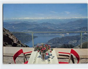 Postcard Monte Rosa, Alpes of Berne Wallis, Lake of Lugano, Switzerland