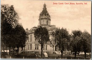 Parke County Court House, Rockville IN c1909 Vintage Postcard B72