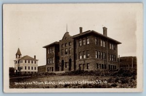 1918 Dormitory & Admin Building Wessington Springs SD RPPC Photo Postcard