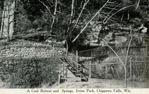 WI - Chippewa Falls. Irvine Park, Cool Retreat and springs