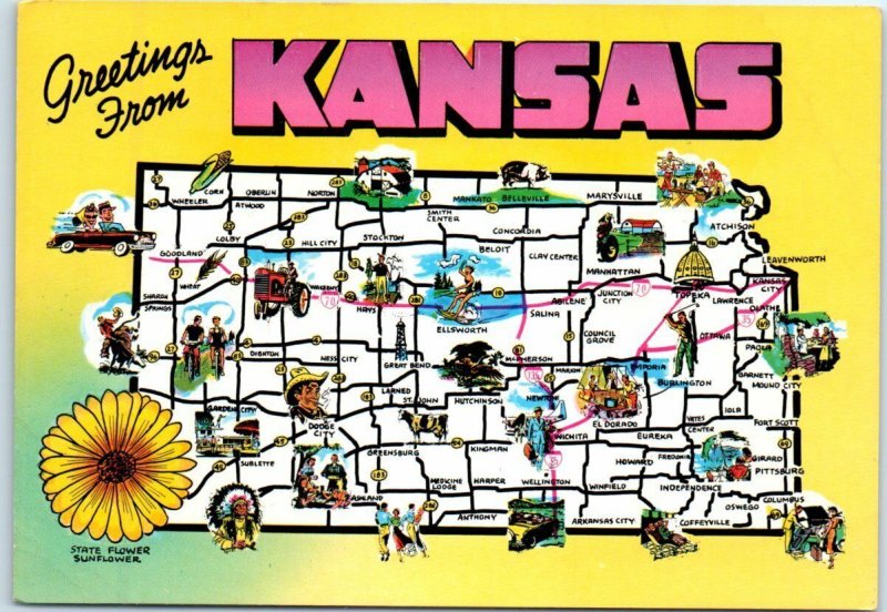 Postcard - Greetings from Kansas 