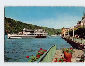 Postcard Scenic View Rhine Gorge Boppard Germany