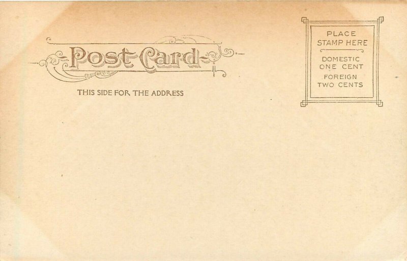 c1905 Postcard; Fort Scott KS Post Office Bourbon County Unposted Green Ink