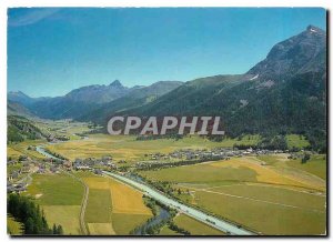 Modern Postcard La Punt-Chamues-ch Madulain Blieck gegen Zuos S Chanf Engadin...