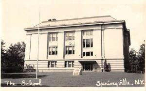 Springville New York School Real Photo Antique Postcard K48230