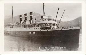 Prince Rupert Steamship at Juneau Alaska AK Unused Ordway RPPC Postcard E59