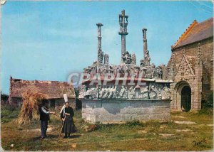 Modern Postcard St. John Trolimont (Finistere) Calvary of Tronoen Folklore