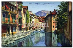 Postcard Old Annecy The Venice of Savoie Quai de L'Ile