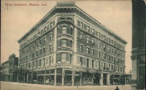 Muncie Indiana IN Hotel Delaware c1910 Vintage Postcard