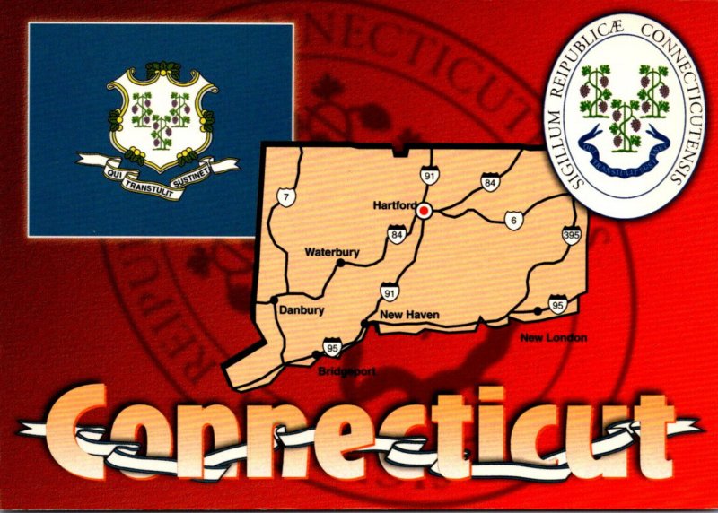 Connecticut State Map & Seal