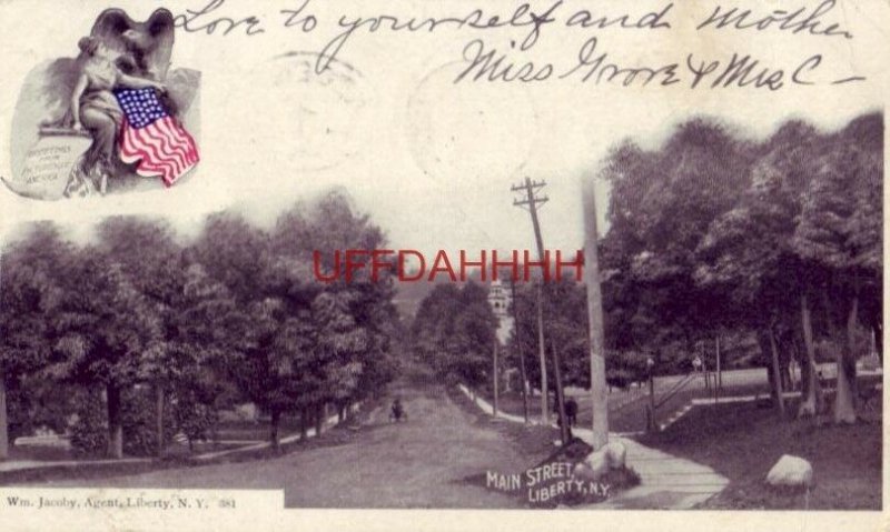 pre-1907 MAIN STREET, LIBERTY, N. Y. 1905