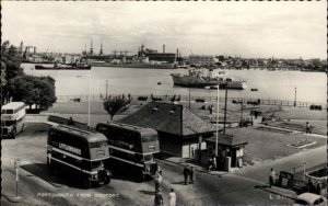 Portsmouth Hampshire Double Decker Buses Real Photo Vintage Postcard