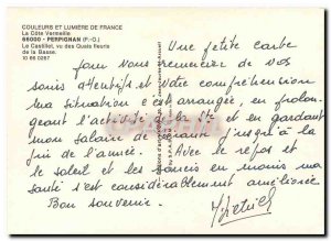 Postcard Modern PO Perpignan Castillet seen flowery Quays Lower