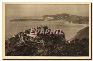 Postcard Old La Douce France French Riviera Eze Village AM General view taken...