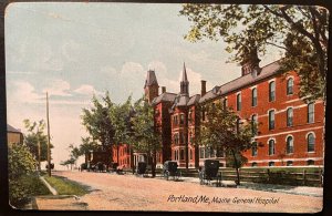 Vintage Postcard 1907-1915 General Hospital, Portland, Maine (ME)