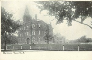 Undiv. Back Postcard; High School, Webster City IA Hamilton County Unposted 