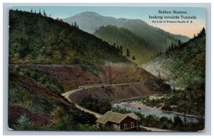 Feather River Canyon CA Belden Station Western Pacific Railroad Postcard