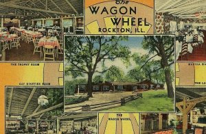 Postcard  Early View of The Wagon Wheel Restaurant in ,Rockport, IL.    R2