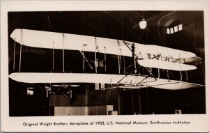 Original Wright Brothers Aeroplane Smithsonian Institution RP Postcard PC407