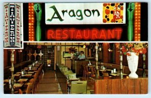 BRANTFORD, Ontario Canada ~ Roadside ARAGON RESTAURANT Tavern  Postcard