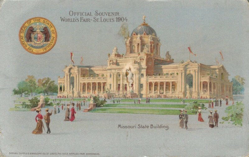 USA World's Fair St. Louis 1904 Missouri State Building Postcard 07.40