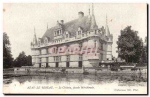 Azay le Rideau Old Postcard The Chateau Facade meridionale