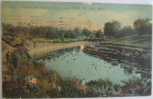 Lagoon and Flower Beds Como Park St Paul MN 1912