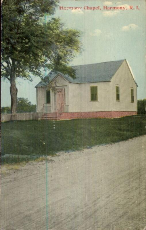 Harmony RI Chapel c1910 Postcard
