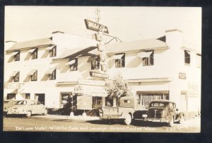 RPPC GRAND COULEE WASHINGTON WILDLIFE CAFE OLD CARS VINTAGE REAL PHOTO POSTCARD