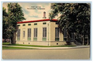 c1940's Post Office Building Roadside Stairs Entrance View Tullahoma TN Postcard