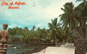 Vintage Postcard 1976 City Of Refuges Hawaiian Kahunas Hoonaunau Hawaii HI