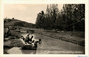 PC CPA SEMARANG Javanese women washing clothes INDONESIA (a13857)