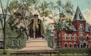 Vintage Postcard 1912 Chapin Statue Merrick Park Springfield Massachusetts MA