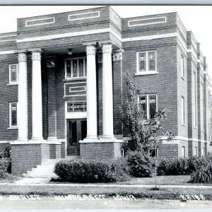 c1950s Winterset, IA RPPC Church of Christ Real Photo Corinthian Pillars PC A103