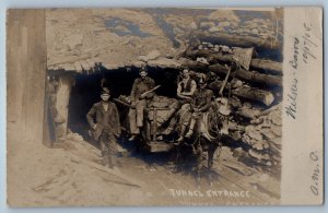 1905 Tunnel Entrance Coal Mine Wilkes Barre Pennsylvania PA RPPC Photo Postcard