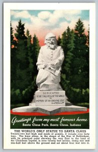 Christmas Santa Claus Park Postcard - Santa Claus - Indiana