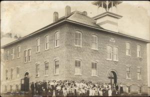 Morehead KS School House & Children 1911 Real Photo Postcard