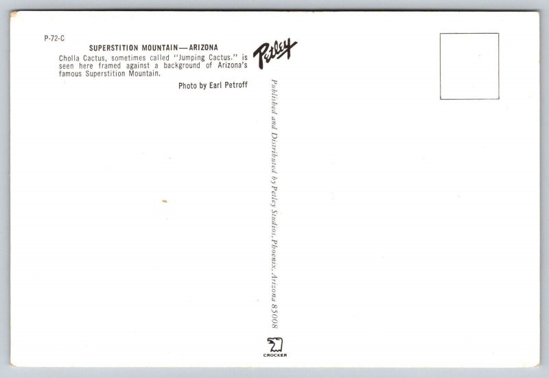 Superstition Mountain  Mesa Arizona  Postcard