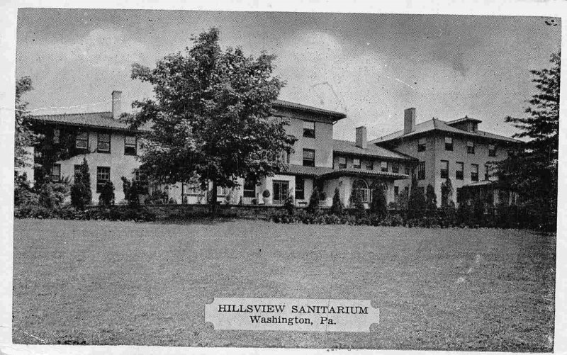 Hillsview Sanitarium Washington Pennsylvania 1943 postcard