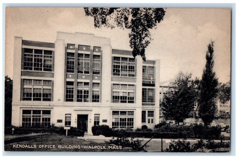 View Of Kendall's Office Building Walpole Massachusetts MA Vintage Postcard