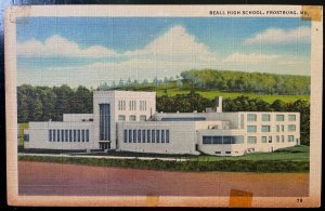 Vintage Postcard 1944 Beall High School, Frostburg, Marland