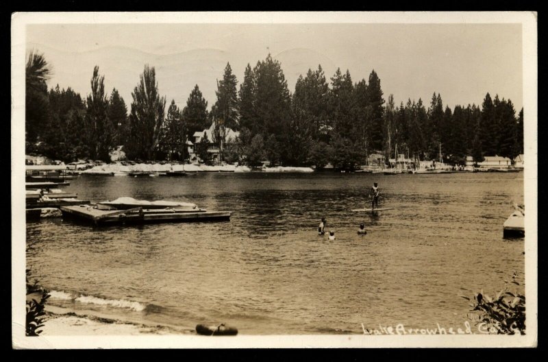 RPPC Lake lake  Arrowhead California mailed from San Bernardino 1946