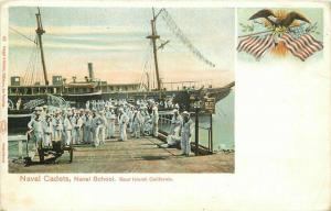 C-1905 Navy Military Patriotic Naval Cadets Goat Island Georgia Postcard 4917