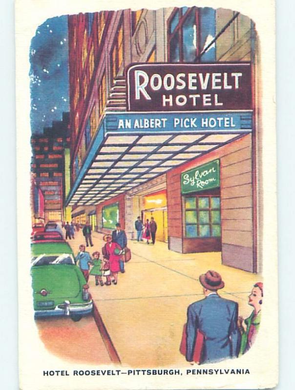 Unused 1940's HOTEL SCENE Pittsburgh Pennsylvania PA B1973